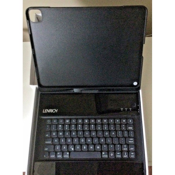 LENRICH Case with Keyboard for Apple iPad Pro 12.9 - Black - Picture 2 of 3